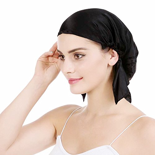 OROPY Emmet Gorro de Dormir Mujer 100% Pura Seda Sombrero para Dormir elástico Hace Que tu Cabello se Sienta Sedoso y Mantiene el Estilo (Talla única, Negro) OROPY Emmet Gorro de Dormir Mujer 100% Pura Seda Sombrero para Dormir elástico Hace Que tu Cabello se Sienta Sedoso y Mantiene el Estilo (Talla única, Negro)