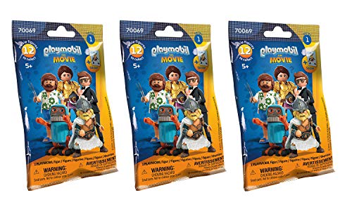 Outletdelocio. Conjunto 3 Sobres Playmobil The Movie (La Pelicula). 3 Figuras Sorpresa. 3-3022