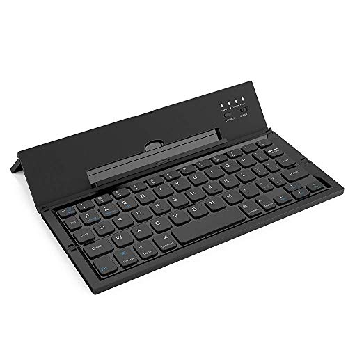 Ovegna CL8: Teclado portátil y plegable, AZERTY (francés), inalámbrico, Bluetooth, para smartphones, tabletas, ordenadores portátiles, consolas de juegos, iOS, Android, Windows (negro)