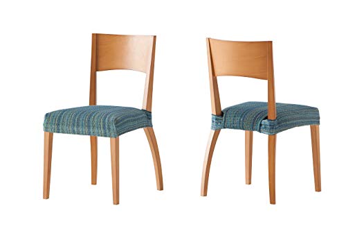 Pack de 2 Fundas de Asiento para silla modelo MEJICO, color AZUL, medida 40-50 cm ancho.