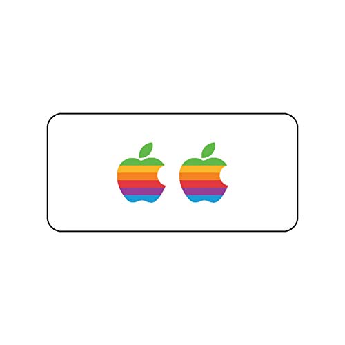 Pack de 2 pegatinas con el logotipo de Apple en diseño retro para Macbook Retro. Diseño de eventos especiales para iPhone