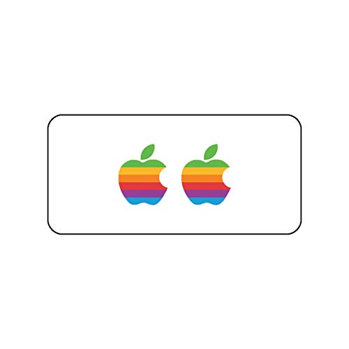 Pack de 2 pegatinas con el logotipo de Apple en diseño retro para Macbook Retro. Diseño de eventos especiales para iPhone Pack de 2 pegatinas con el logotipo de Apple en diseño retro para Macbook Retro. Diseño de eventos especiales para iPhone