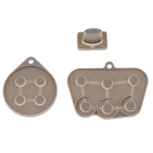 Pack De 3 Almohadillas De Caucho Con Botón Conductivo Para Kit De Control Sega Saturn Pack De 3 Almohadillas De Caucho Con Botón Conductivo Para Kit De Control Sega Saturn