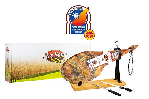 Paleta D.O.P. Teruel (4,5-6Kg) Gran Premier de Aire Sano + jamonero + cuchillo + chaira + estuche Paleta D.O.P. Teruel (4,5-6Kg) Gran Premier de Aire Sano + jamonero + cuchillo + chaira + estuche