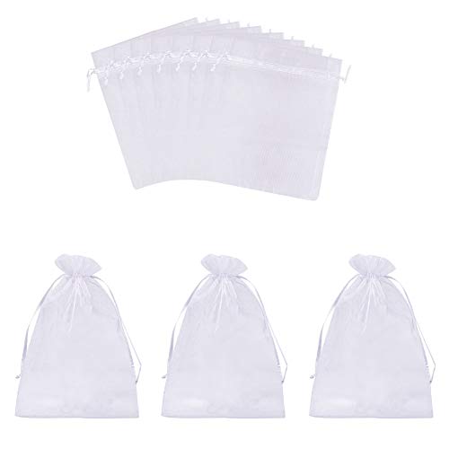 PandaHall 100pcs Bolsas de Organza 17x23cm para Joyas Caramelo Dulces Regalo Recuerdo Favores Detalles de Boda Navidad Halloween(Blanco) PandaHall 100pcs Bolsas de Organza 17x23cm para Joyas Caramelo Dulces Regalo Recuerdo Favores Detalles de Boda Navidad Halloween(Blanco)