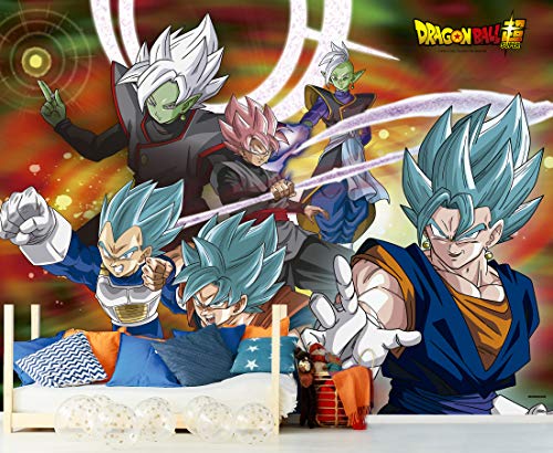 Papel Pintado de Pared Dragon Ball Super Conjunto de Personajes Producto Oficial | 150x100 cm | Papel Pintado para Paredes | Producto Original |Decoración Hogar | DBS