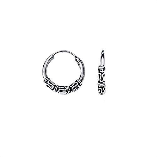 Par de plata NKlaus Pendientes de plata esterlina 925 Celtic Creoles Gothic Celtic Ear Piercing 16mm 5042