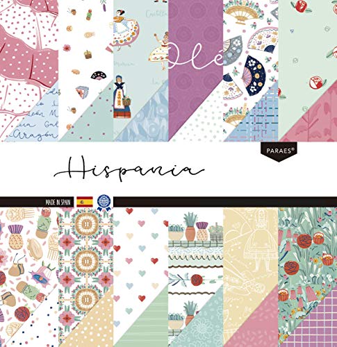 PARAES Hispania Papel Scrapbooking 30x30-24 hojas - Papel Scrapbook, Scrapbooking Papeles, Papel Scrap, Scrapbooking Materiales, Papeles Decorados