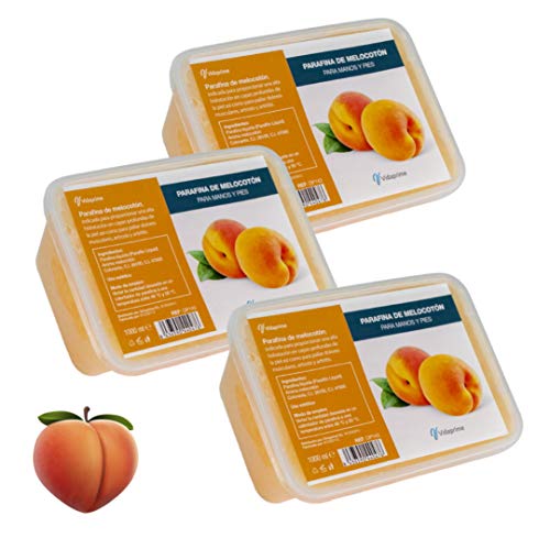 PARAFINA para Manos y Pies PACK 3 x 1000ml - Parafina Rehabilitación de Melocotón Antioxidante - Suaves Baños de Parafina Hidratante PROFESIONAL - Parafina Manos y Pies Artritis Artrosis 3000ml PARAFINA para Manos y Pies PACK 3 x 1000ml - Parafina Rehabilitación de Melocotón Antioxidante - Suaves Baños de Parafina Hidratante PROFESIONAL - Parafina Manos y Pies Artritis Artrosis 3000ml
