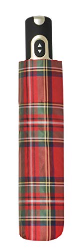 Paraguas de Bolsillo doppler Carbonsteel Magic Woven Check - Extremadamente Estable - Karo Design - Rojo Paraguas de Bolsillo doppler Carbonsteel Magic Woven Check - Extremadamente Estable - Karo Design - Rojo