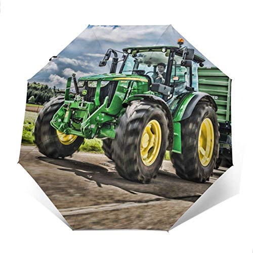 Paraguas plegable manual para la lluvia, tractor de granja, doble capa, protección contra rayos UV, práctico paraguas inverso