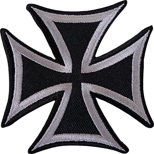 Parche bordado de cruz maltesa para planchar o coser en camiseta, pantalones vaqueros y chaqueta. Parche bordado de cruz maltesa para planchar o coser en camiseta, pantalones vaqueros y chaqueta.