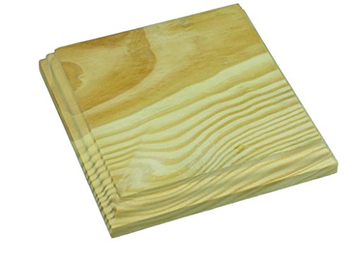 Peanas madera cuadradas. En madera de pino macizo. En crudo, se pueden pintar. Manualidades y decoración (14 * 14 cms)