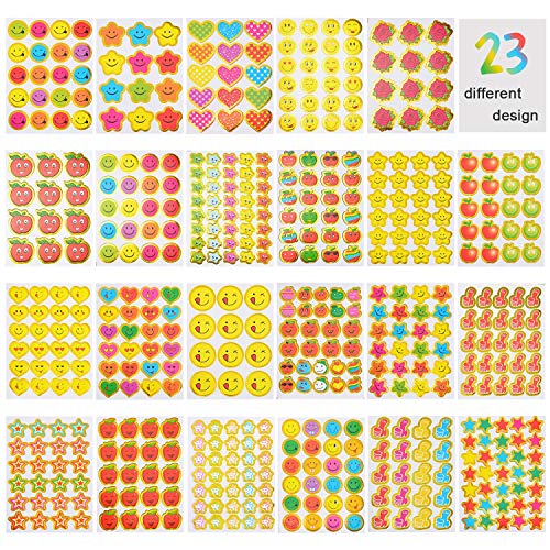Pegatinas Recompensa Niños,JBSON Pegatinas para Niños 5200 Piezas de Pegatinas de Incentivo para Maestros y Escuela, Incluyen Emoji Estrellas y Manzanas Carita Sonriente, Estrellas, Pulgares, Corazón Pegatinas Recompensa Niños,JBSON Pegatinas para Niños 5200 Piezas de Pegatinas de Incentivo para Maestros y Escuela, Incluyen Emoji Estrellas y Manzanas Carita Sonriente, Estrellas, Pulgares, Corazón