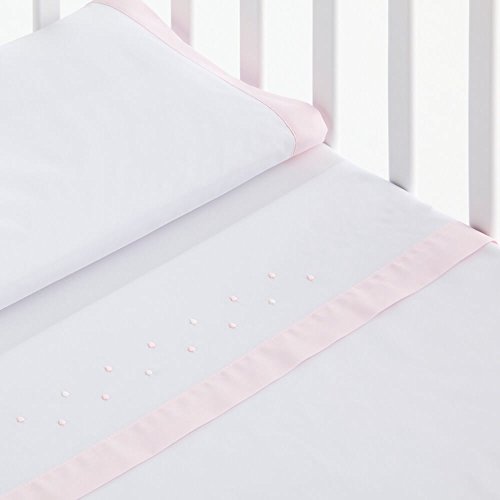 Pekebaby Sábanas 100% Algodón minicuna (50x80 cm) BODOQUES Rosa Pekebaby Sábanas 100% Algodón minicuna (50x80 cm) BODOQUES Rosa