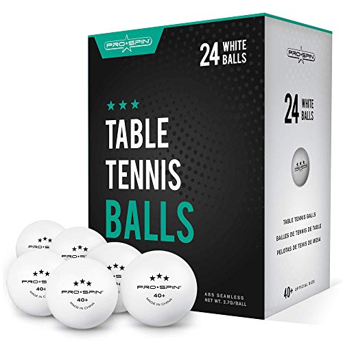 Pelotas de ping pong, color blanco de 3 estrellas, 40+ pelotas de tenis de mesa (paquete de 24) | Bolas de entrenamiento ABS de alto rendimiento Pelotas de ping pong, color blanco de 3 estrellas, 40+ pelotas de tenis de mesa (paquete de 24) | Bolas de entrenamiento ABS de alto rendimiento