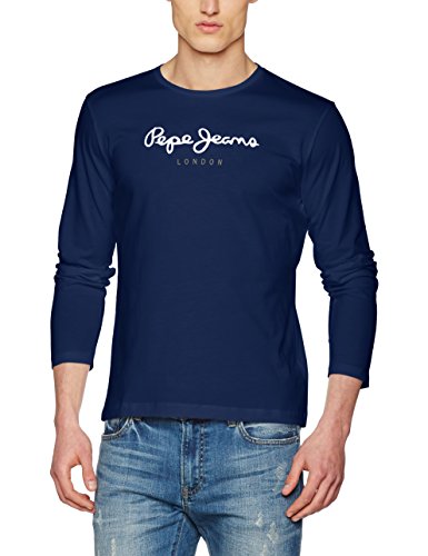 Pepe Jeans Eggo Long, Top de Manga Larga Para Hombre, Azul (Navy 595), X-Large Pepe Jeans Eggo Long, Top de Manga Larga Para Hombre, Azul (Navy 595), X-Large