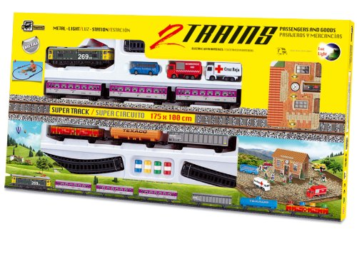 PEQUETREN - Tren Doble de viajeros y mercancías con Circuito de 4.4 m (900) PEQUETREN - Tren Doble de viajeros y mercancías con Circuito de 4.4 m (900)
