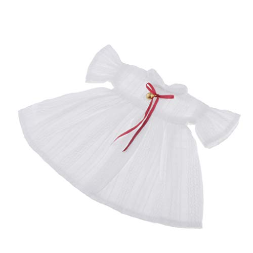 perfeclan Adorable Vestido De Princesa para 1/6 Blythe Takara Azone Licca Pullip Trajes De Fiesta, Elegante, 4 Colores para Elegir - Blanco, Tal como se Describe