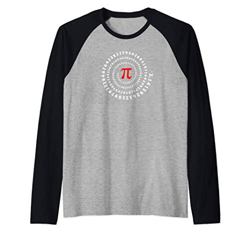 Pi, símbolo, espiral, matemáticas, infinito, número, pi day Camiseta Manga Raglan Pi, símbolo, espiral, matemáticas, infinito, número, pi day Camiseta Manga Raglan