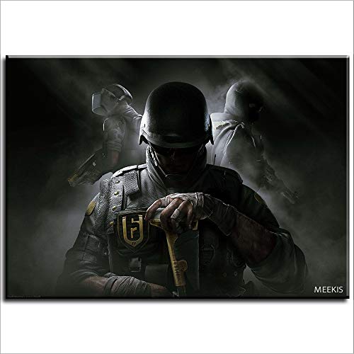 Pintura digital para adultos Tom Clancy's Rainbow Six Siege juego bolsa de lona principiante lienzo arte 40X50 (sin marco)