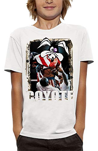 PIXEL EVOLUTION Camiseta Rocky Coyote Niño - tamaño 9/11 años - Blanco