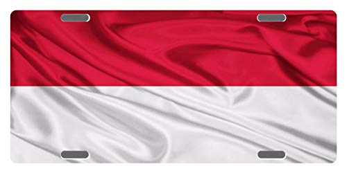 Placa de matrícula personalizada con bandera de Indonesia, Sang Saka Merah Putih, 15 x 30 cm Placa de matrícula personalizada con bandera de Indonesia, Sang Saka Merah Putih, 15 x 30 cm