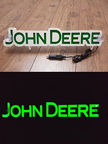 Placa de neón LED 3D de 12 V para tractor John Deere conductor verde cartel de mesa ILLUMINATING ONLY FORWARD – Donot Bothering You while Driving