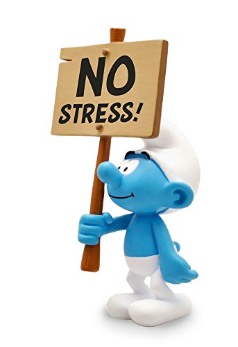 Plastoy® Figura de colección Pitufo con su cartel No Stress! 149 (2018)