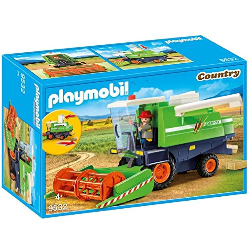 Playmobil 9532 - Cosechadora con Conductor de la cosechadora y 6 roldanas de heno, Edición Limitada