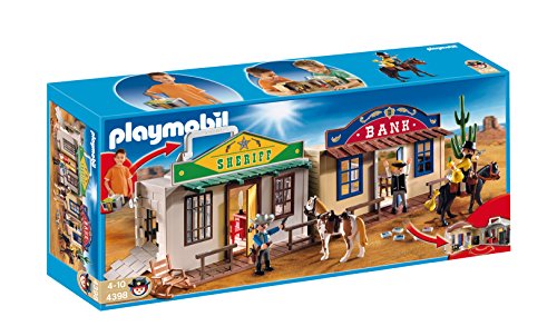 PLAYMOBIL - Ciudad del Oeste, Forma de maletín, Set de Juego (4398)