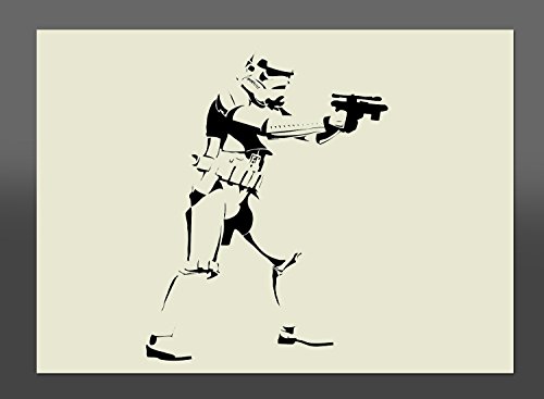 Pochoir artisanal inspiration "Star Wars - Stormtrooper" - Mylar - 29.7 cm x 21 cm (A4) - Royaume-Uni
