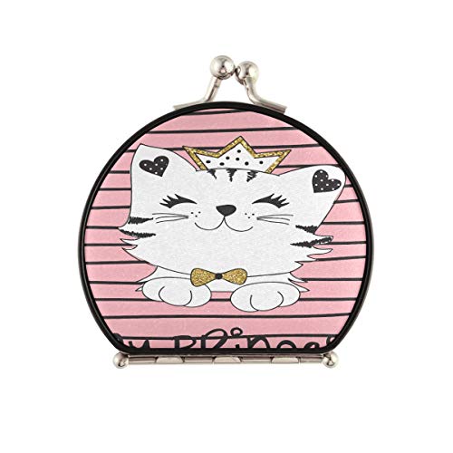 Pocket Size Mirror My Princess Cat Makeup Mirror Travel Double-sided With 2 X 1x Magnification Folding Portable Makeup Mirror Magnification For Women Girls Lady Pocket Size Mirror My Princess Cat Makeup Mirror Travel Double-sided With 2 X 1x Magnification Folding Portable Makeup Mirror Magnification For Women Girls Lady