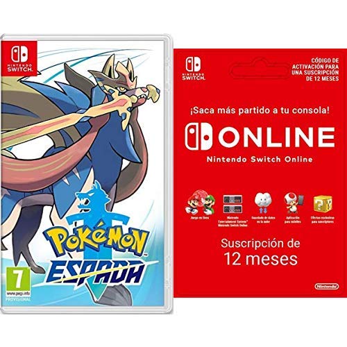 Pokémon Espada [Nintendo Switch] + Switch Online 12 Meses [Código de descarga]
