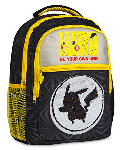 Pokemon Mochilas Escolares, Mochila Infantil con Diseño Lentejuelas Reversibles, Mochilas Escolares Juveniles con Pokemon Pokeballs y Pikachu, Regalos para Niños Niñas Pokemon Mochilas Escolares, Mochila Infantil con Diseño Lentejuelas Reversibles, Mochilas Escolares Juveniles con Pokemon Pokeballs y Pikachu, Regalos para Niños Niñas