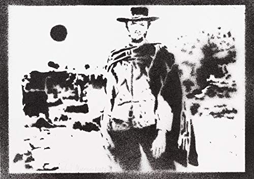 Poster Clint Eastwood Western Grafiti Hecho a Mano - Handmade Street Art - Artwork