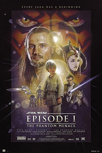 Póster Star Wars Episode I "The Phantom Menace/ La Amenaza Fantasma" (61cm x 91,5cm) + 1 póster sorpresa de regalo
