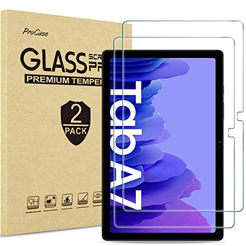 ProCase 2 Pcs, Protector de Pantalla para Galaxy Tab A7 10.4” 2020 Model SM-T500 T505 T507, Screen Protector Vidrio Templado Anti-Huellas, Película Protectora para 10.4 Pulgadas Galaxy Tab A7