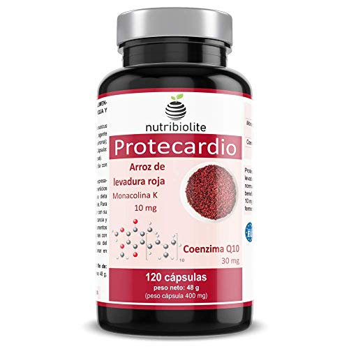 Protecardio – Levadura de arroz rojo con Monacolina K (10 mg) y Coenzima Q10 (30 mg), ayuda a regular los niveles de colesterol y a una mejor salud del corazón Protecardio – Levadura de arroz rojo con Monacolina K (10 mg) y Coenzima Q10 (30 mg), ayuda a regular los niveles de colesterol y a una mejor salud del corazón