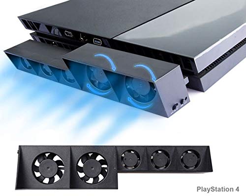 PS4 Turbo refrigerador Ventilador de refrigeración, Súper USB Cooling Fan Cooler con Sensor de Temperatura automático para Playstation 4