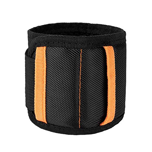 Pulsera Magnética Ajustable con 20 Súper Imanes y 2 bolsillos para tornillos de sujeción,ideas de regalos para el marido, papá, novio, Manitas(negro) Pulsera Magnética Ajustable con 20 Súper Imanes y 2 bolsillos para tornillos de sujeción,ideas de regalos para el marido, papá, novio, Manitas(negro)