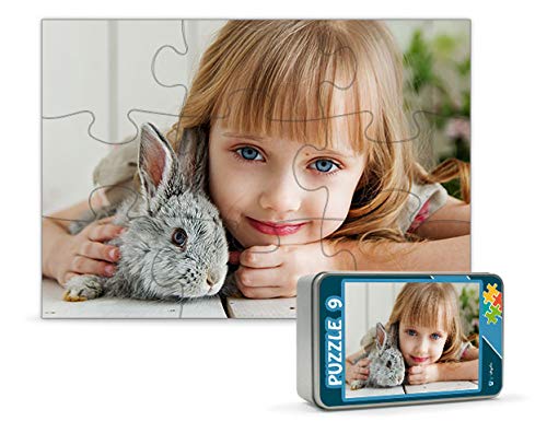 Puzzles personalizados 9 piezas con foto y texto | Máxima calidad de impresión | Diferentes tamaños disponibles (9 a 2000 piezas) | Tamaño: 9 piezas (26,5 x 19 cm) - Con caja personalizada