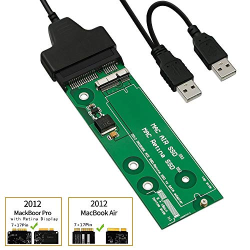 QNINE Tarjeta adaptadora de SSD a SATA o USB para (Solo 2012 años) MacBook Air y Pro Retina con Cable, Soporte 2012 años Modelo A1465 A1466 MD223 MD224 MD231 MD232 MD212 MD213 QNINE Tarjeta adaptadora de SSD a SATA o USB para (Solo 2012 años) MacBook Air y Pro Retina con Cable, Soporte 2012 años Modelo A1465 A1466 MD223 MD224 MD231 MD232 MD212 MD213