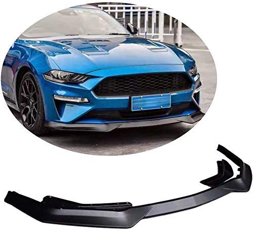 QTCD Borde del Parachoques Delantero para Ford Mustang GT Coupe Cabrio 2018-2020 Protector Divisor de alerón de mentón PP de Polipropileno Negro Mate