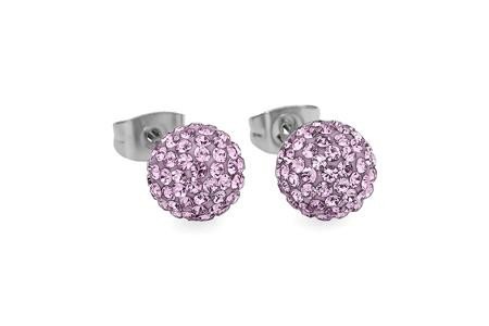 Qudo 301628 Ear Studs, Famosa Cetta Violet