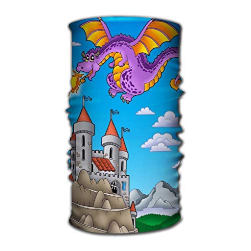 Quintion Robeson Bufanda mágica multifunción Tubo de ilusión Giratorio Flying Dragon Castle Hill Colorido
