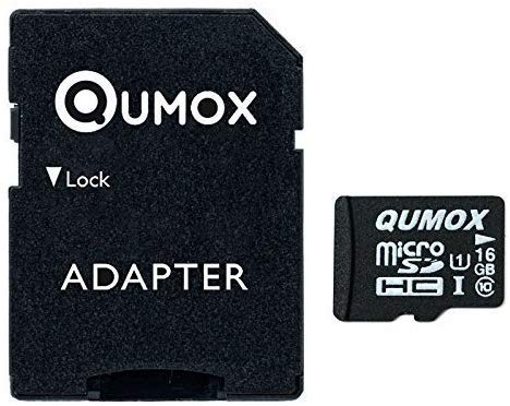 QUMOX 128GB Tarjeta Micro SD de Memoria de Clase 10 UHS-I, Velocidad de Escribir 30 MB/s, Velocidad de Lectura hasta 80 MB/s