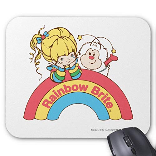 Rainbow Brite & Twink - Alfombrilla para ratón (18 x 22 cm), diseño con logotipo