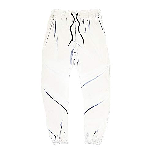 Reflective Luminous Moda Hombre Hip Hop Street Dance Jogging Pantalones Reflectantes