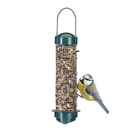 Relaxdays Comedero Pájaros para Colgar en la Terraza, Balcón o Jardín, Polipropileno y Hierro, Verde, 35 x 9 cm Relaxdays Comedero Pájaros para Colgar en la Terraza, Balcón o Jardín, Polipropileno y Hierro, Verde, 35 x 9 cm